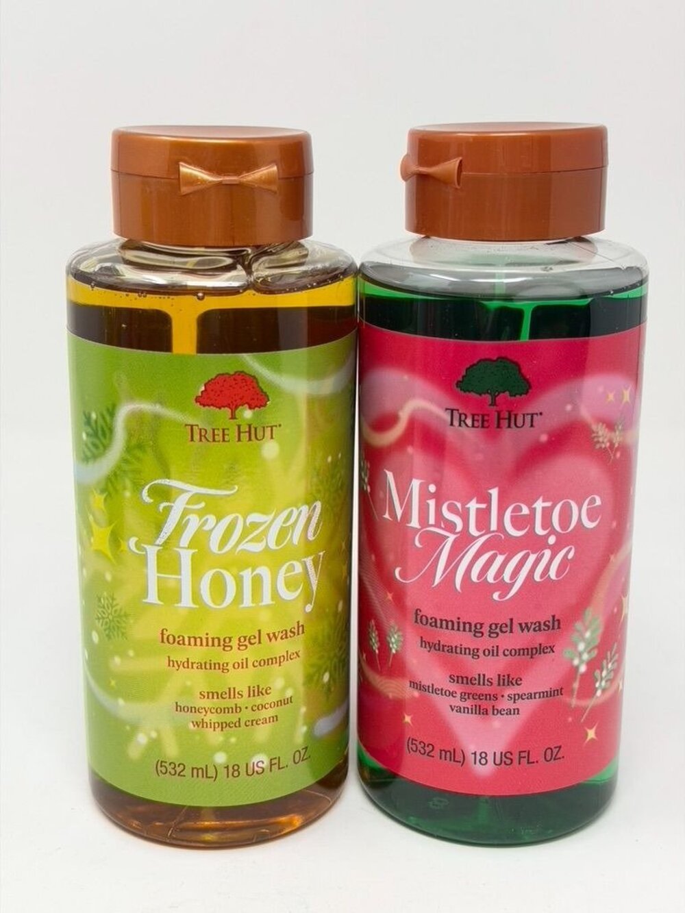 Tree Hut Foaming Gel Body Wash Frozen Honey & Mistletoe Magic 18 fl oz Holiday
